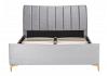 4ft6 Double Clover grey velvet fabric upholstered bed frame 9